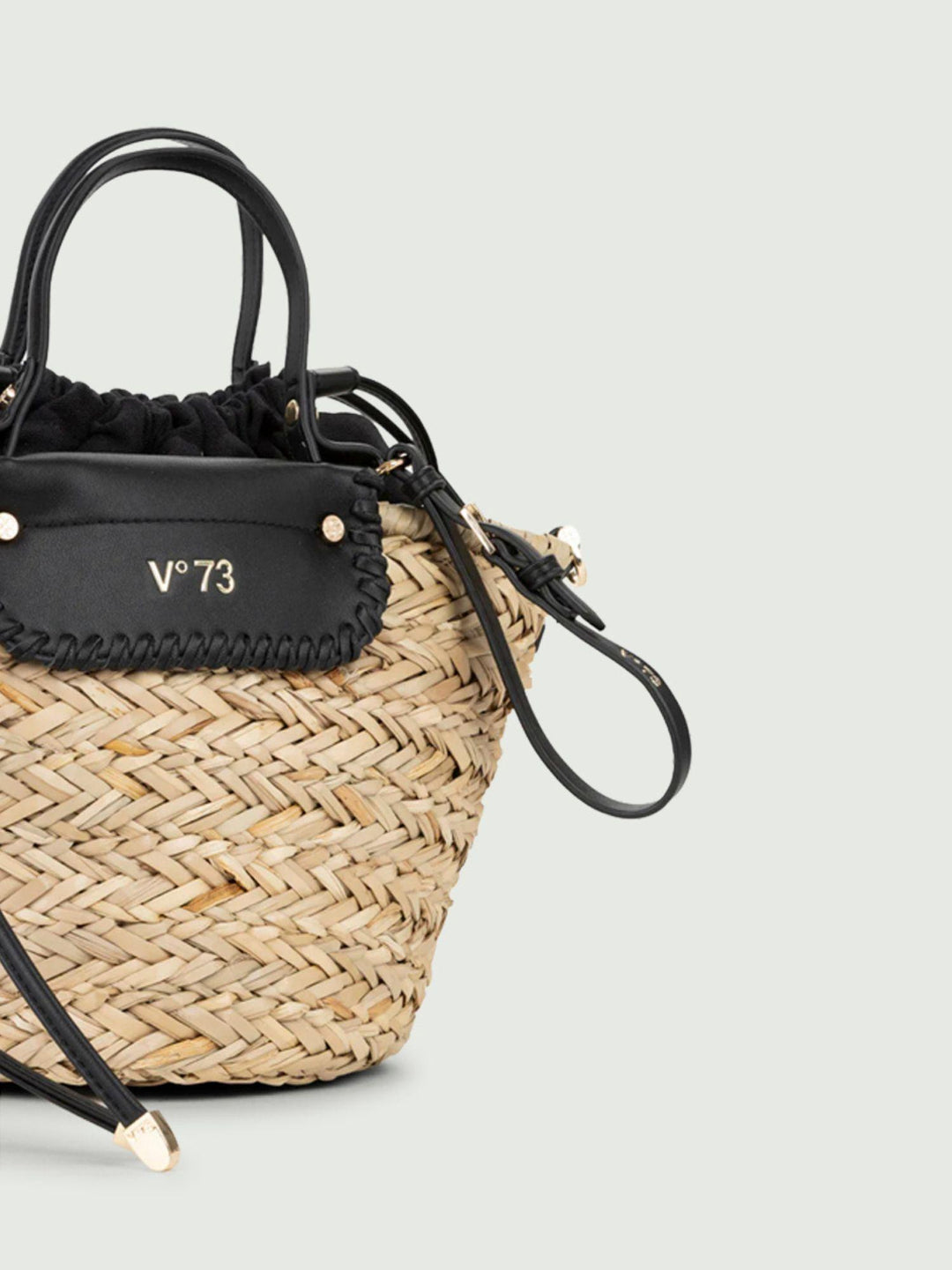 Mini shopper Vanna in paglia VANNA NERO V73 