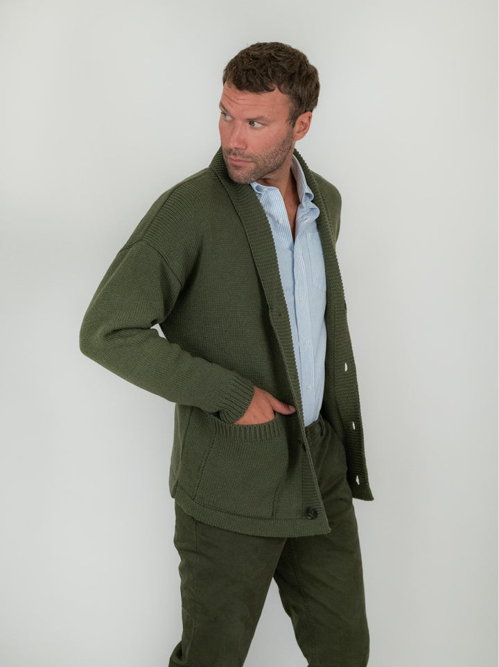 CARDIGAN MISTO LANA VERDONE F2W4M051M 131 ANDREA MORANDO 