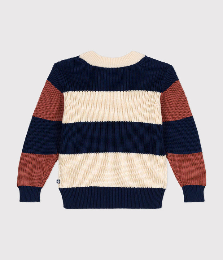 PULLOVER RIGATO IN COTONE BAMBINO A09KA 01 PETIT BATEAU 