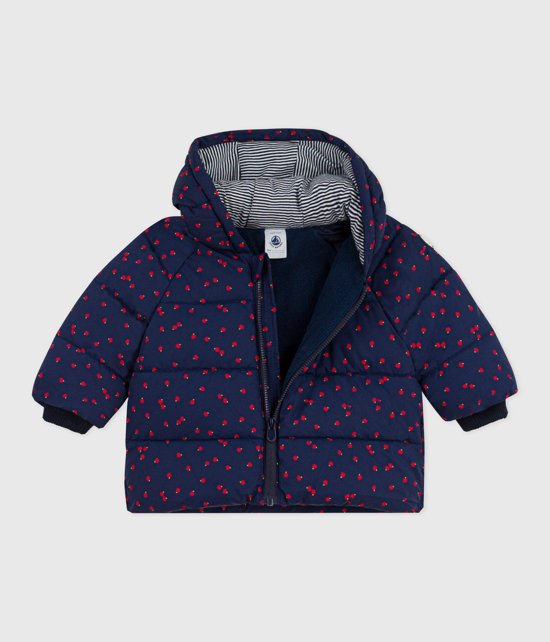 PIUMINO BLU STAMPA MELE A0DUD 01 PETIT BATEAU 