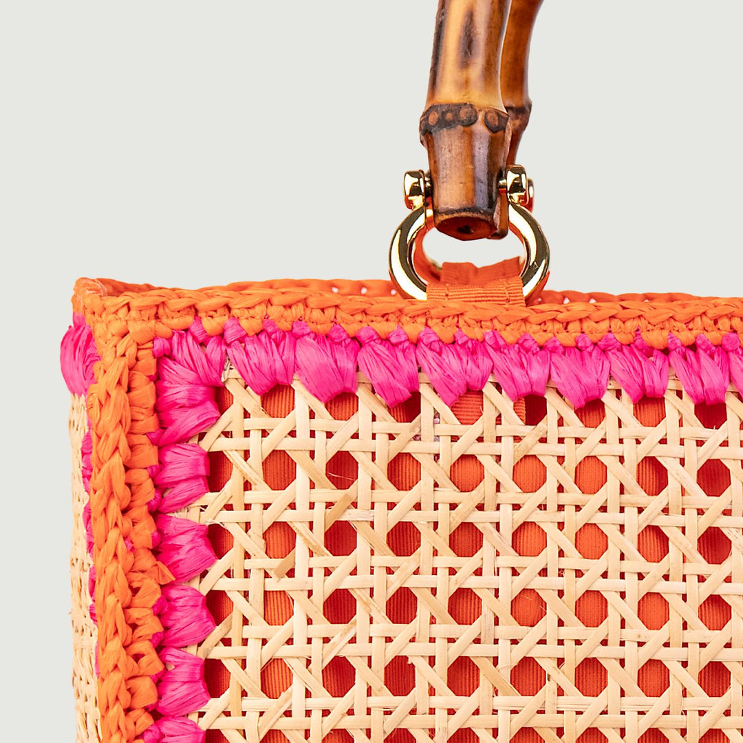 SHOPPER in RAFIA NATURALE FUCSIA 4768 FUCSIA CATERINA BERTINI 