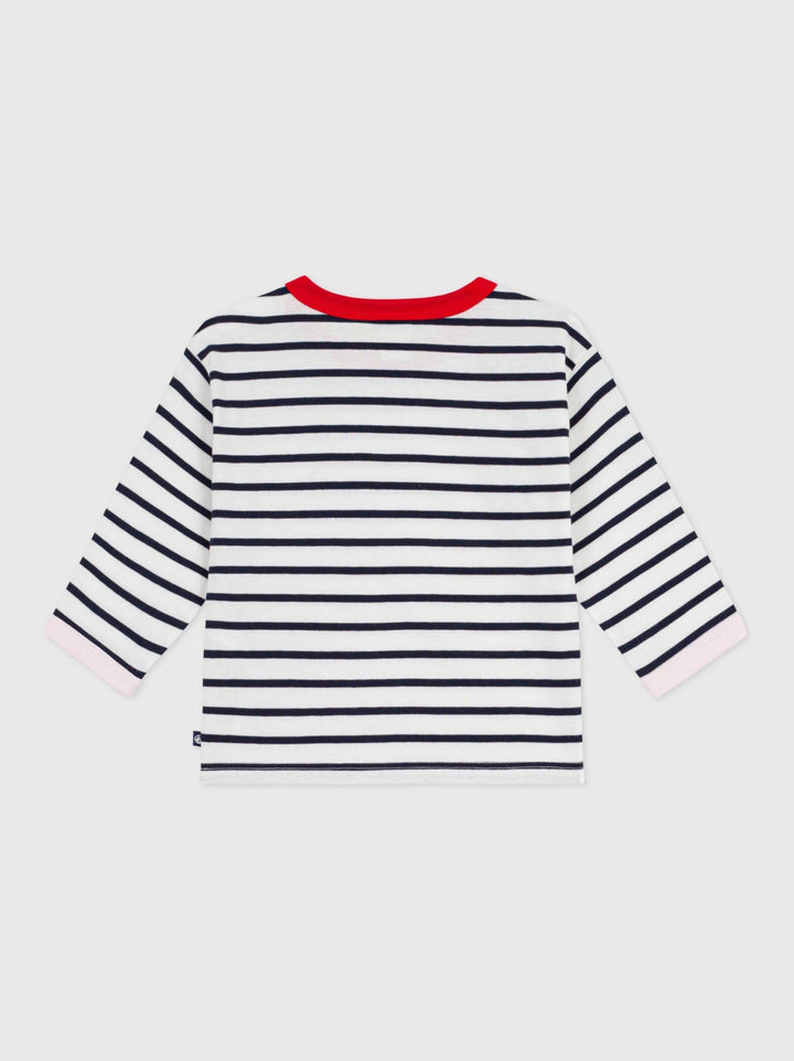 Marinière con patch cuore A0FPQ 01 PETIT BATEAU 