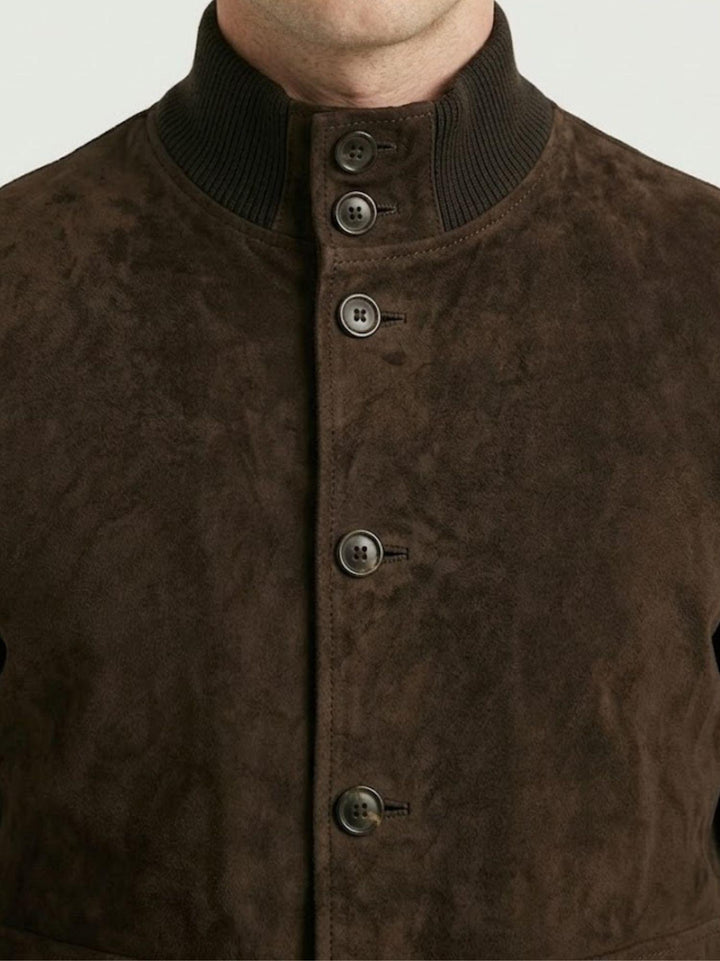 Giacca Riverside Knit in camoscio e maglia testa di moro RIVERSIDE 664 JACK LEATHER 