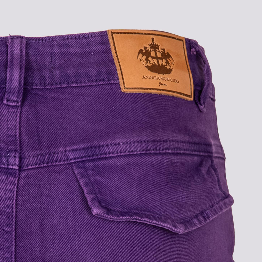 Mini gonna cargo in cotone viola 1396 VIOLA ANDREA MORANDO 
