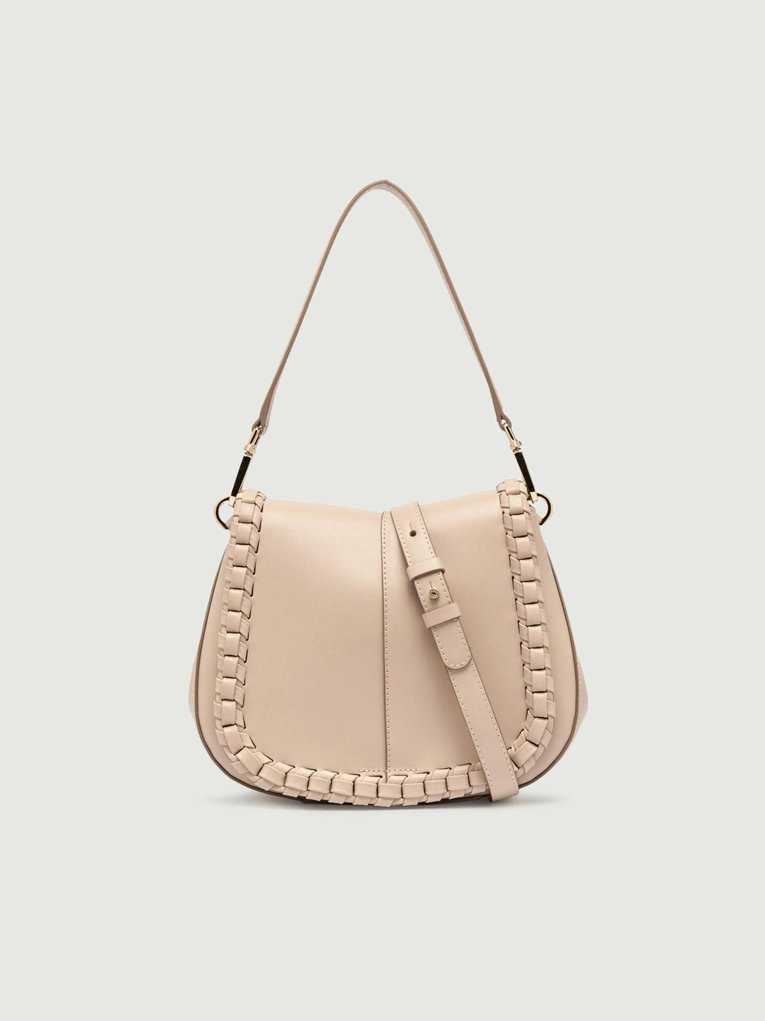 Borsa a spalla Helena Round special in pelle Cream BS 10846 PRCK-THR 2971 GIANNI CHIARINI 