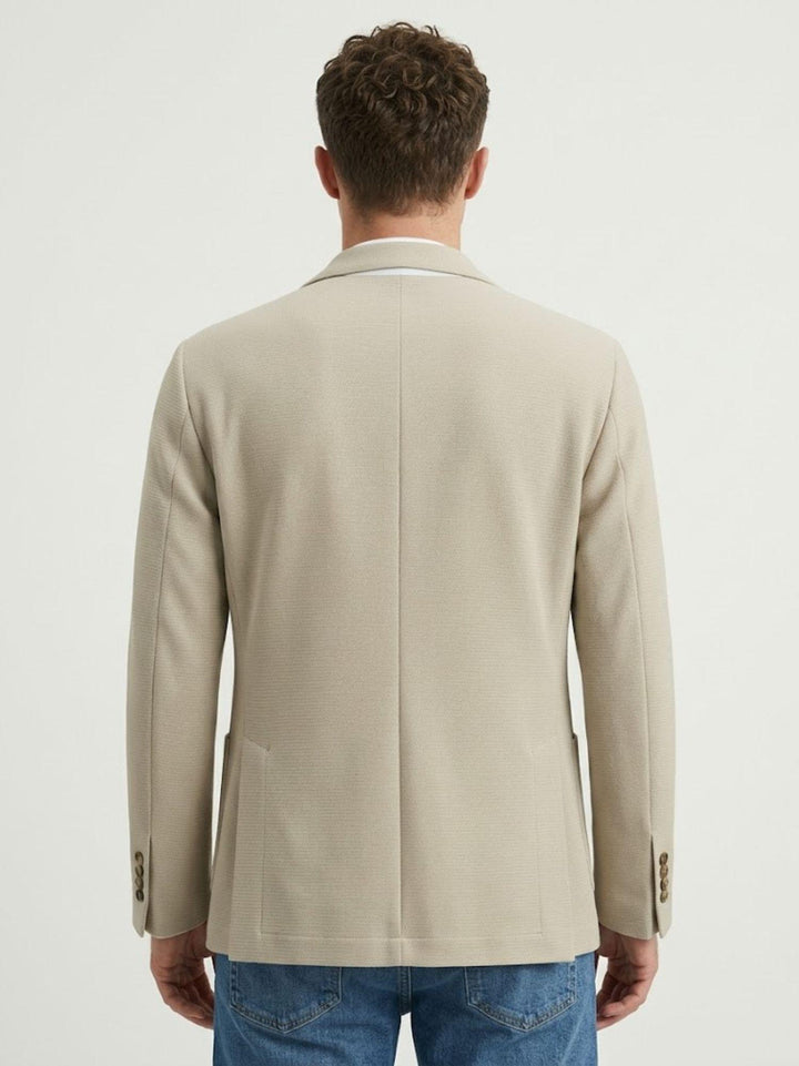 Blazer con microtrama beige M0002PL012M 2010 ANDREA MORANDO 