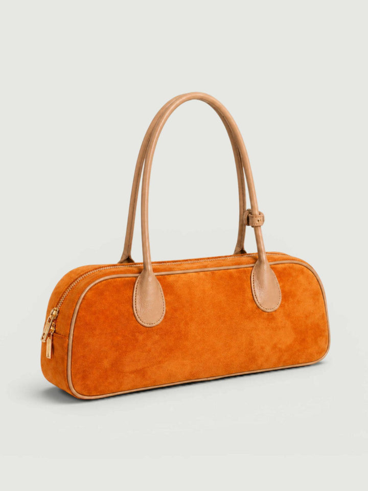 Borsa a spalla Doxie in pelle scamosciata arancio DOXIE ARANCIO BIMOR 