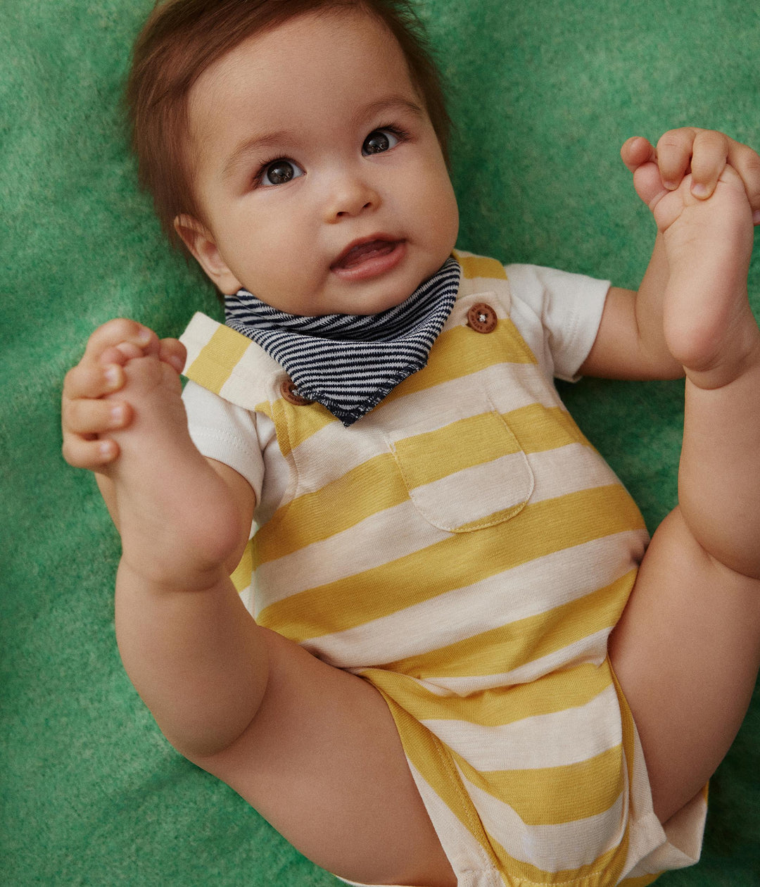 COMPLETO SALOPETTE BEBÈ IN JERSEY FIAMMATO A0AI0 01 PETIT BATEAU 