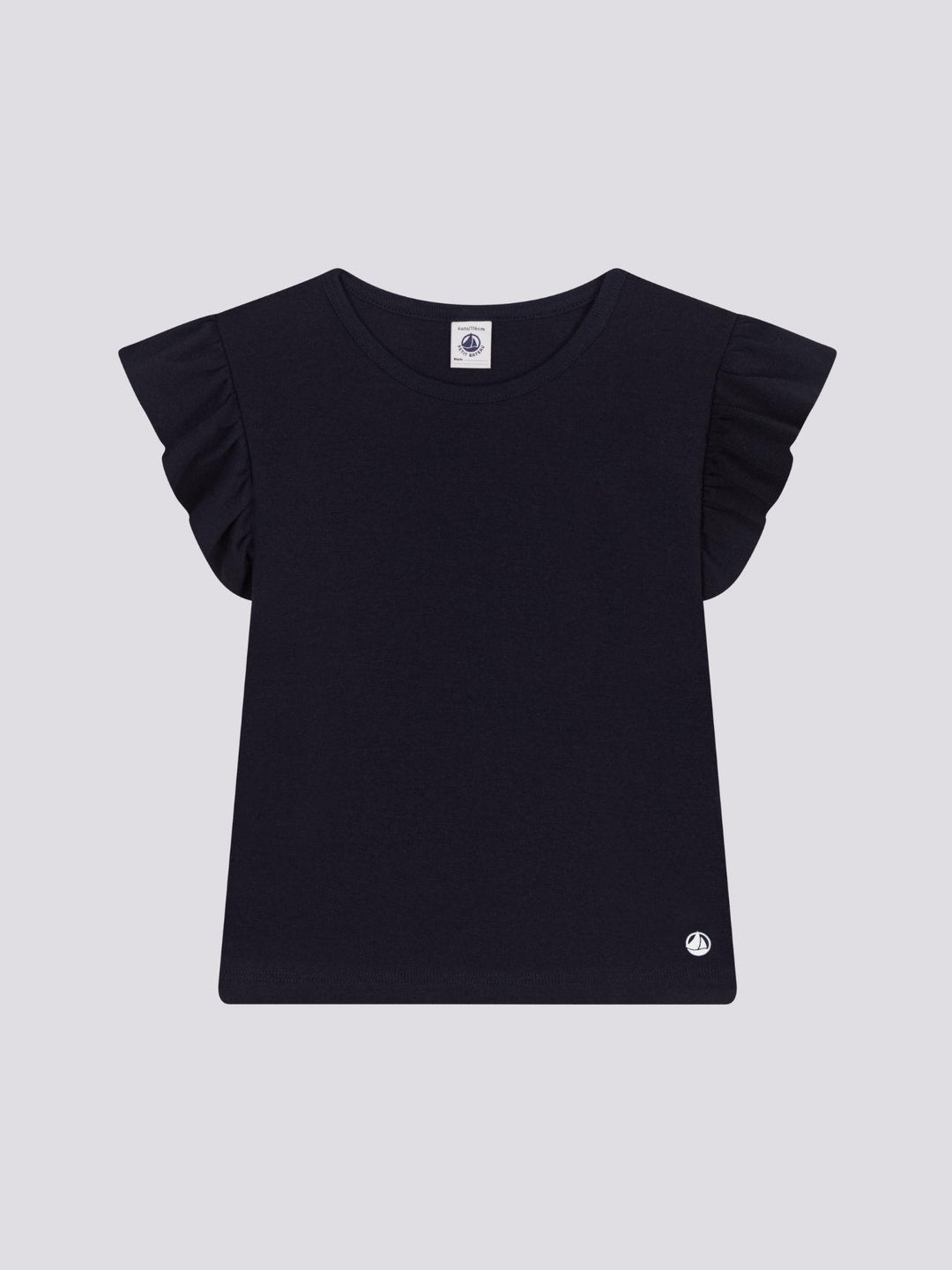 T-SHIRT BAMBINA IN COTONE BLU A09VR 02 PETIT BATEAU 