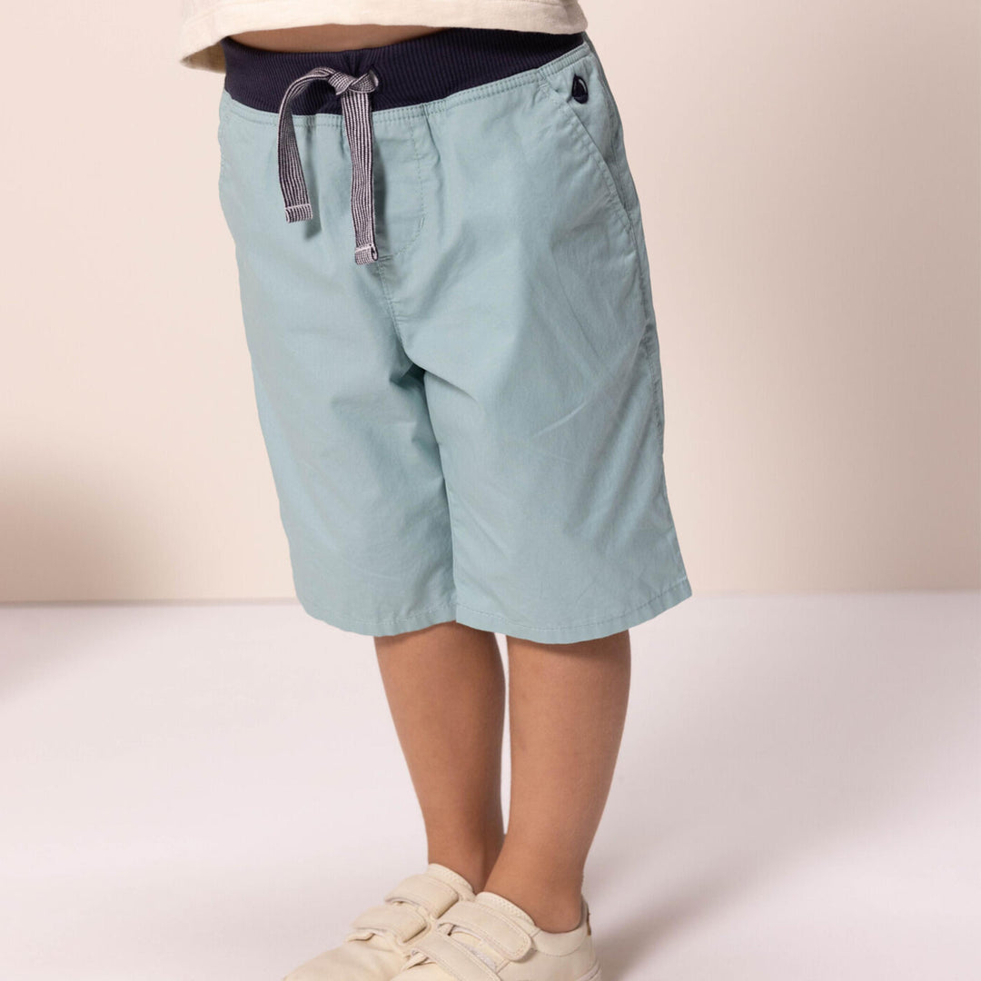 BERMUDA IN SERGE DI COTONE BAMBINO A06Q1 04 PETIT BATEAU 