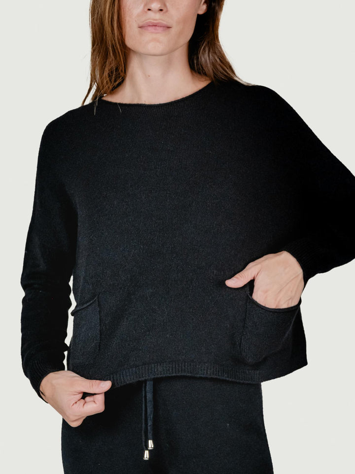 MAGLIA CORTA CON TASCHE NERO 017061 0010 BIMOR 
