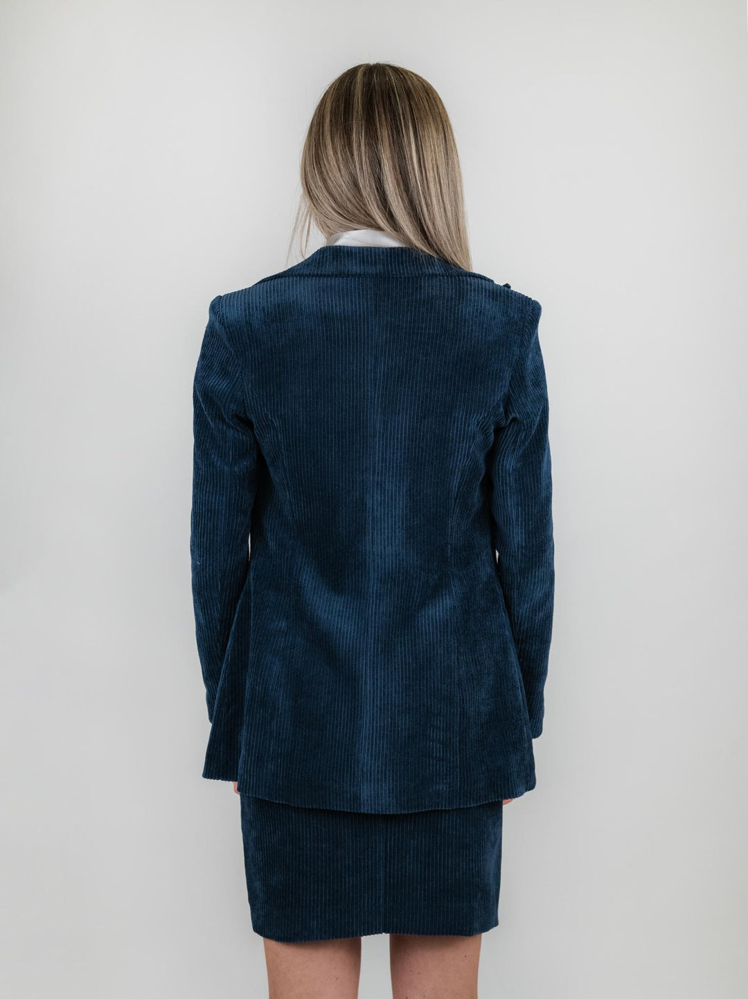 BLAZER VELLUTO BLU A COSTE GIA5455 AVIO ANDREA MORANDO 