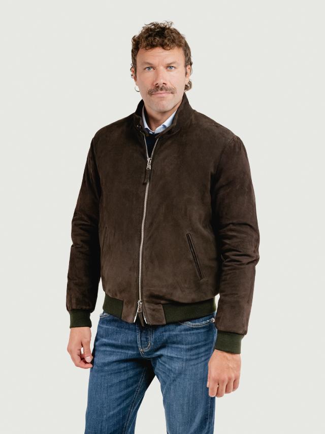 GIACCA ELVIS IN CAMOSCIO TESTA MORO ELVIS 86 JACK LEATHER 