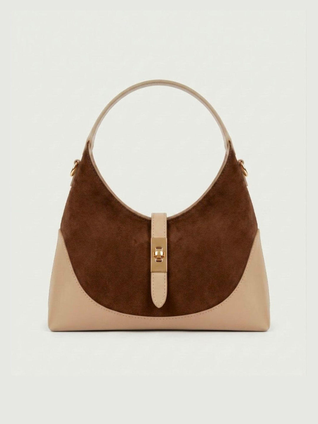 Borsa a spalla Elly in pelle scamosciata testa di moro ELLY TMORO BIMOR 