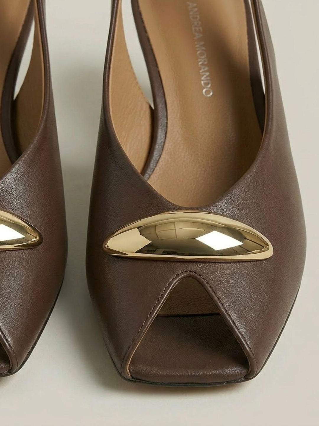 Spuntata slingback in pelle nappa testa moro R412 T.MORO ANDREA MORANDO 