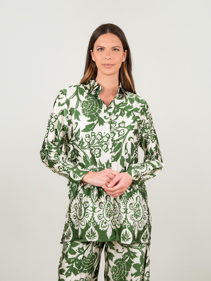 CAMICIA CAFTANO FANTASIA VERDE 1289 VERDE ANDREA MORANDO 