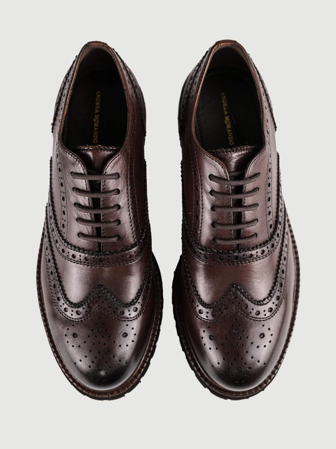 FRANCESINA IN PELLE SFUMATA TESTA MORO 35034 T MORO BRAIN 