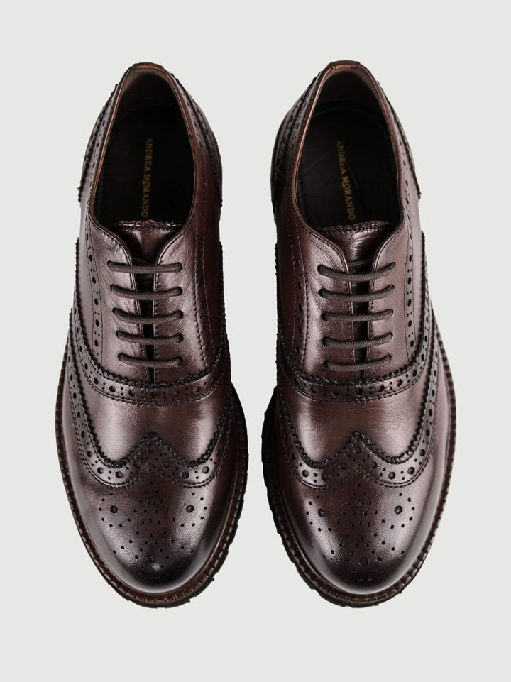 FRANCESINA IN PELLE SFUMATA TESTA MORO 35034 T MORO BRAIN 