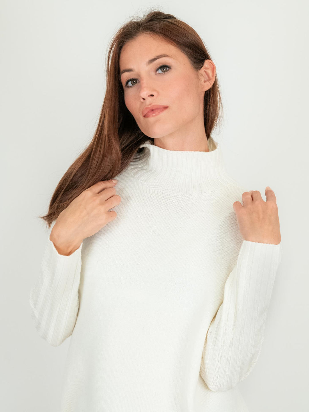 Lupetto in lana panna 245C8078 002 ANDREA MORANDO 