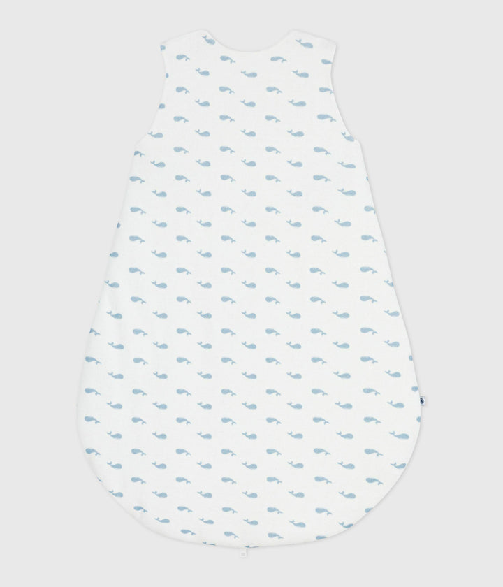 Sacco nanna in ciniglia con balene stampate neonato A0E1D 01 PETIT BATEAU 