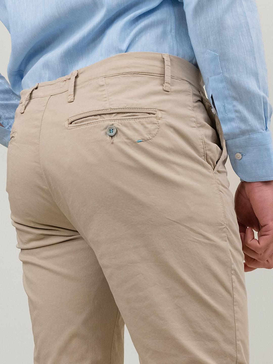 PANTALONE IN COTONE BEIGE P-KAPS-S124571 023 ANDREA MORANDO 