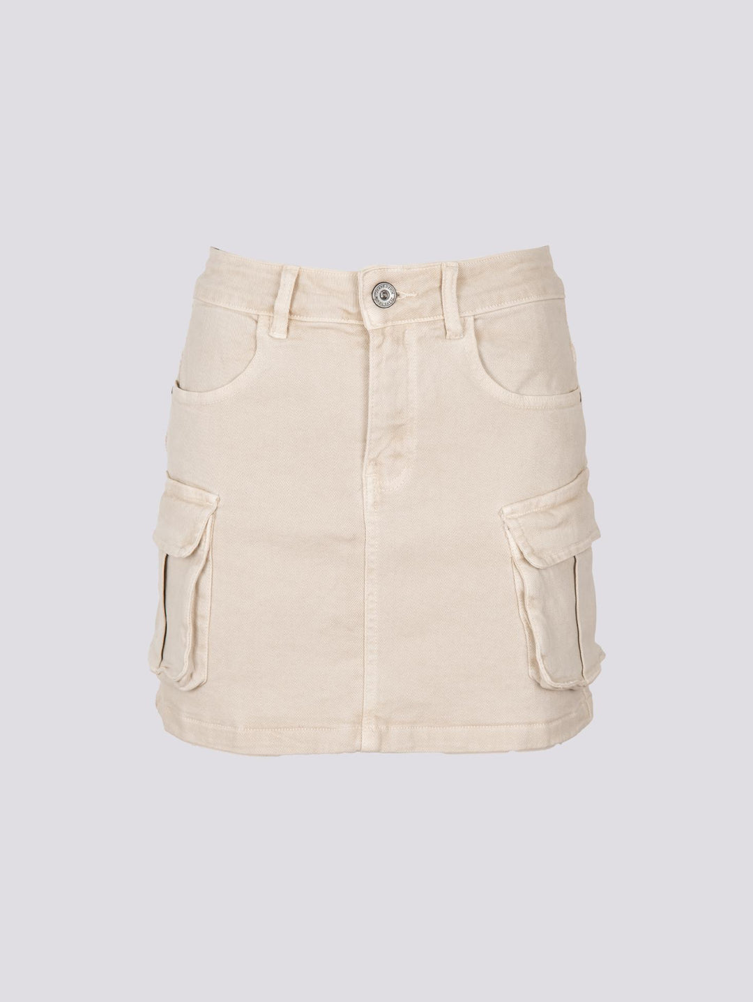 Mini gonna cargo in cotone panna 1396 BEIGE ANDREA MORANDO 
