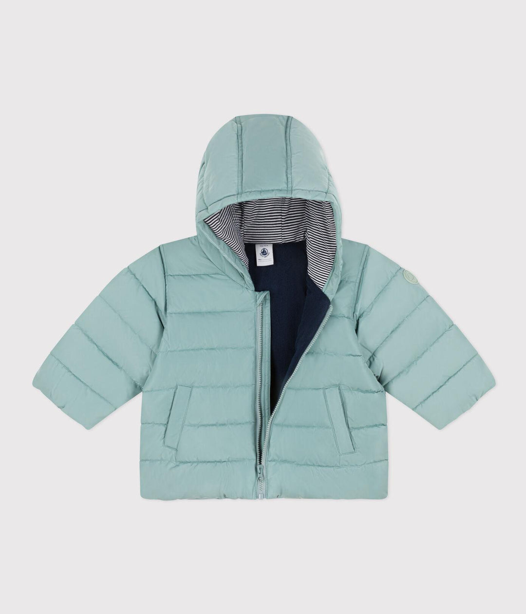 PIUMINO FODERATO IN PILE VERDE PAUL<BR/> A08PT 06 PETIT BATEAU 