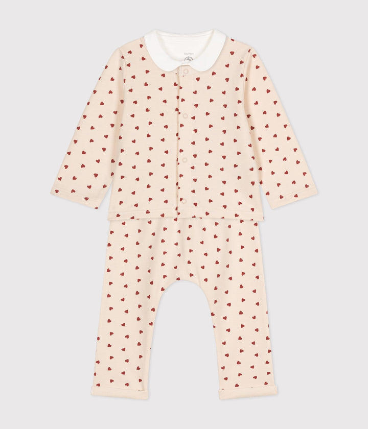COMPLETO 3 PEZZI IN TESSUTO FELPATO LEGGERO BEBÈ A0AKX 01 PETIT BATEAU 