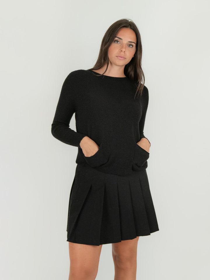 MAGLIA CON TASCHINE NERA 0220/06 0010 BIMOR 