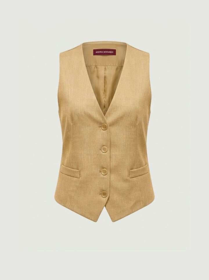 Gilet sartoriale senape 9933OR SENAPE ANDREA MORANDO 
