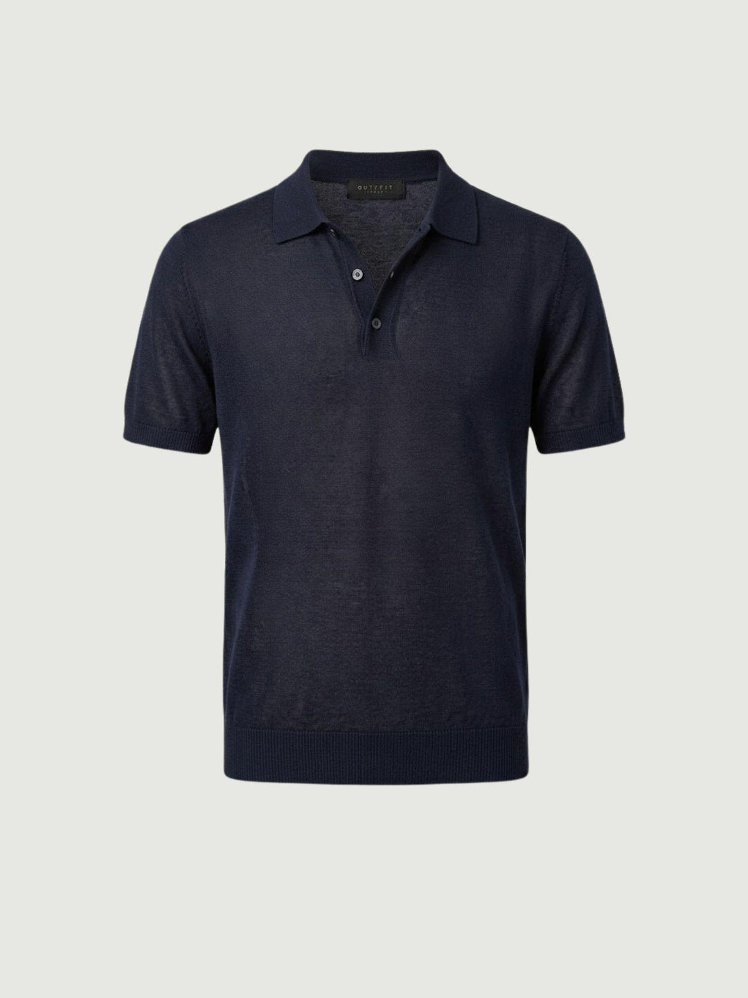 Polo in tencel navy 10-LY0014 7000 ANDREA MORANDO 