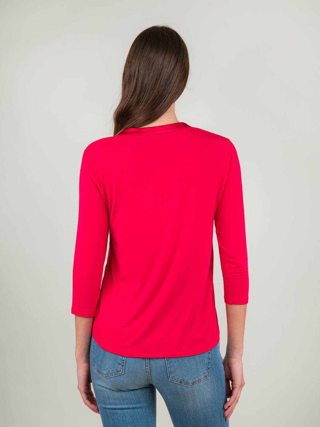 BLUSA CON SCOLLO SERAFINO LAMPONE 2431001 018 ANDREA MORANDO 