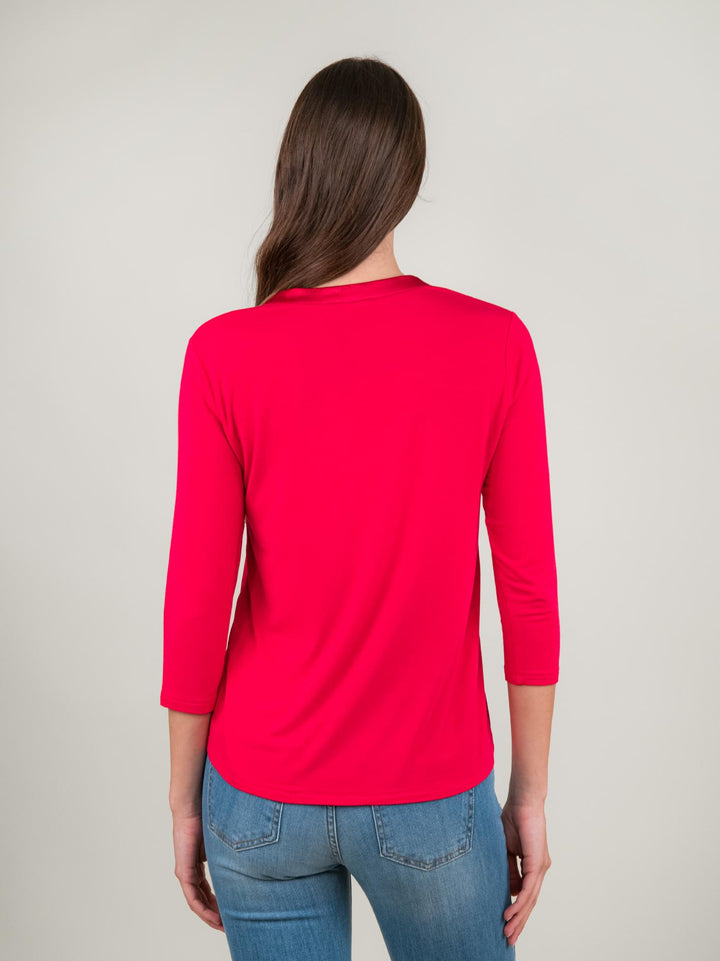 BLUSA CON SCOLLO SERAFINO LAMPONE 2431001 018 ANDREA MORANDO 