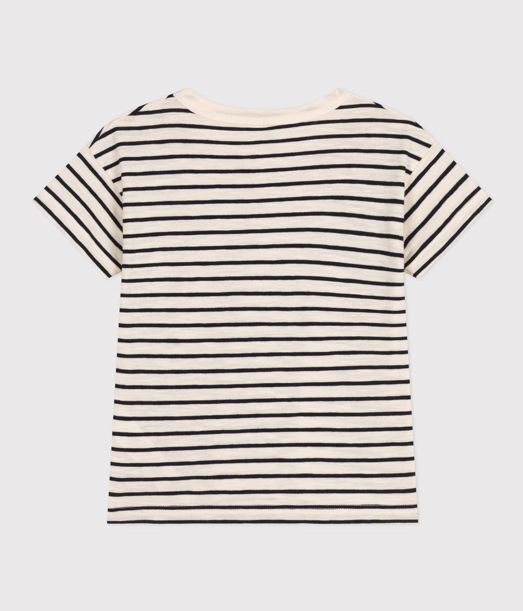 T-SHIRT RIGATA IN JERSEY FIAMMATO BAMBINO A0A22 01 PETIT BATEAU 
