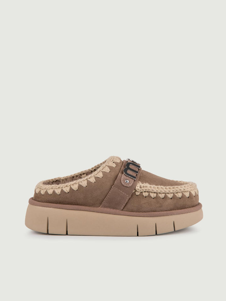 Bounce Clog Mou elephant grey con logo in metallo FW531001A ELGRY MOU 