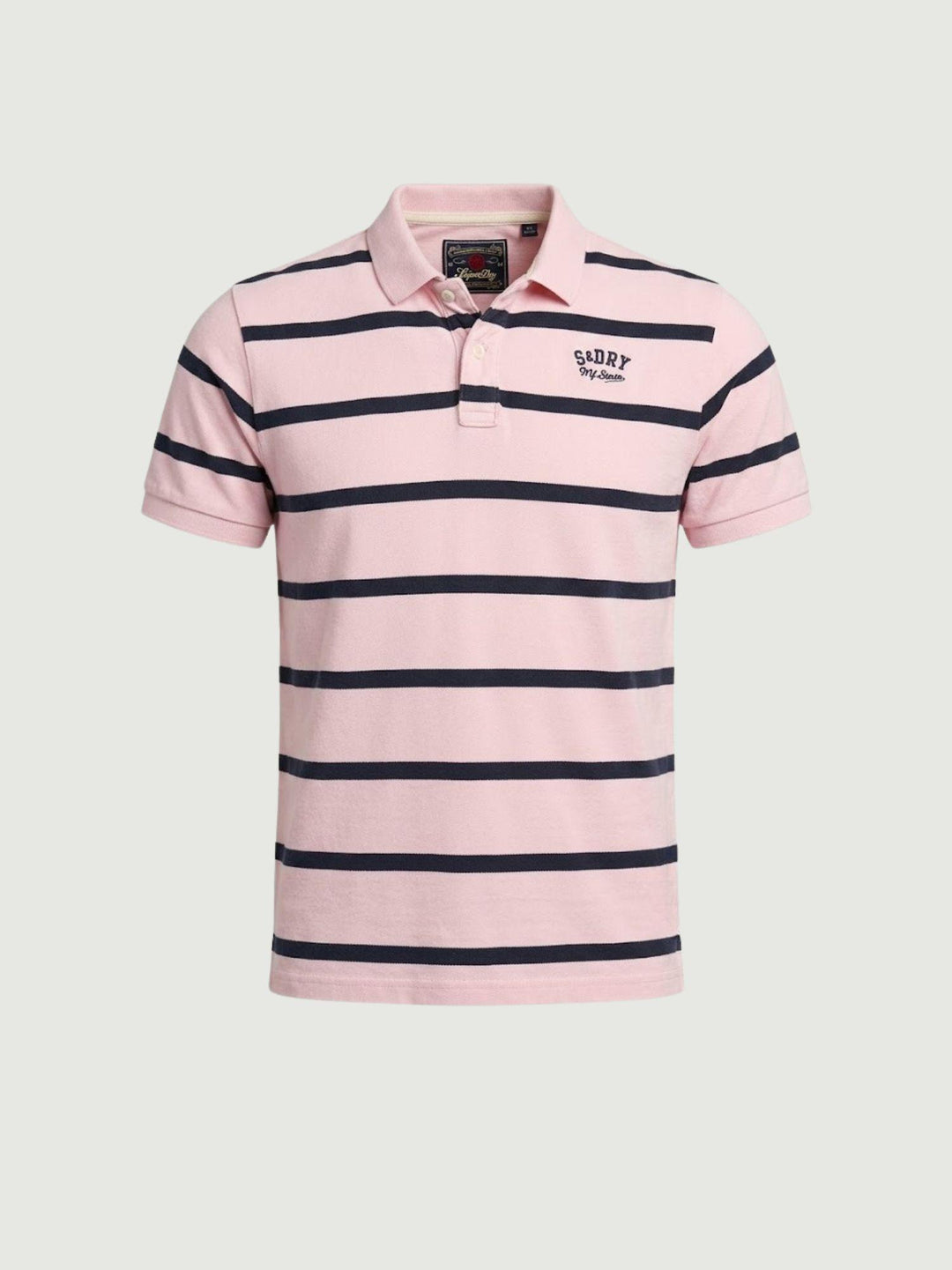 Polo in jersey a righe vintage pink M1110464A K1E SUPERDRY 