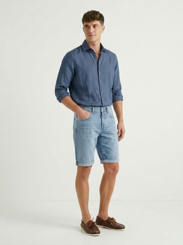 Jeans shorts sunny in cotone lavaggio chiaro SUNNY014 B3 UNIFORM 