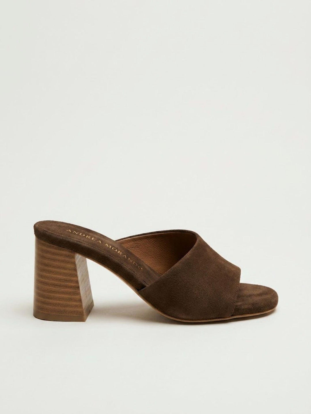 Sandalo mule in pelle scamosciata cioccolato 26075 EXPRESSO ANDREA MORANDO 