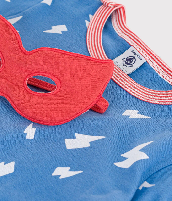 Pigiama bambino travestimento fosforescente in cotone con mantello A0EM1 01 PETIT BATEAU 