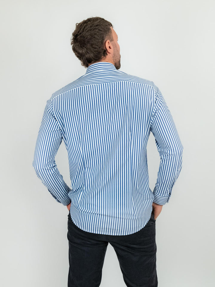 CAMICIA no stiro a righe bianco blu BU25W10CAFIO3044 200 ANDREA MORANDO 