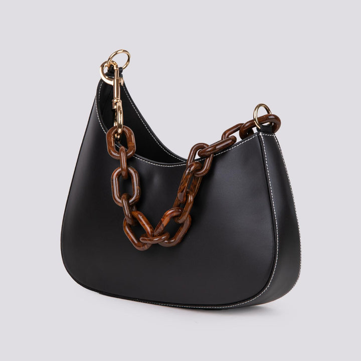 Borsa In Pelle nera Con Tracolla In Osso Curvy CURVY NERO BIMOR 