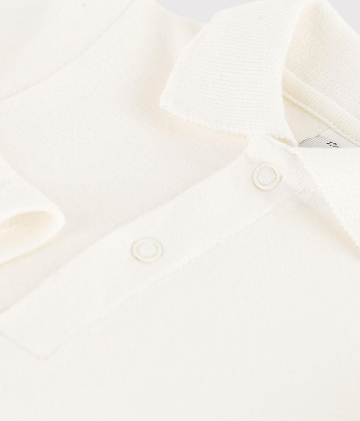 BODY A MANICA LUNGA BEBÈ CON COLLETTO POLO IN COTONE A05Q2 01 PETIT BATEAU 