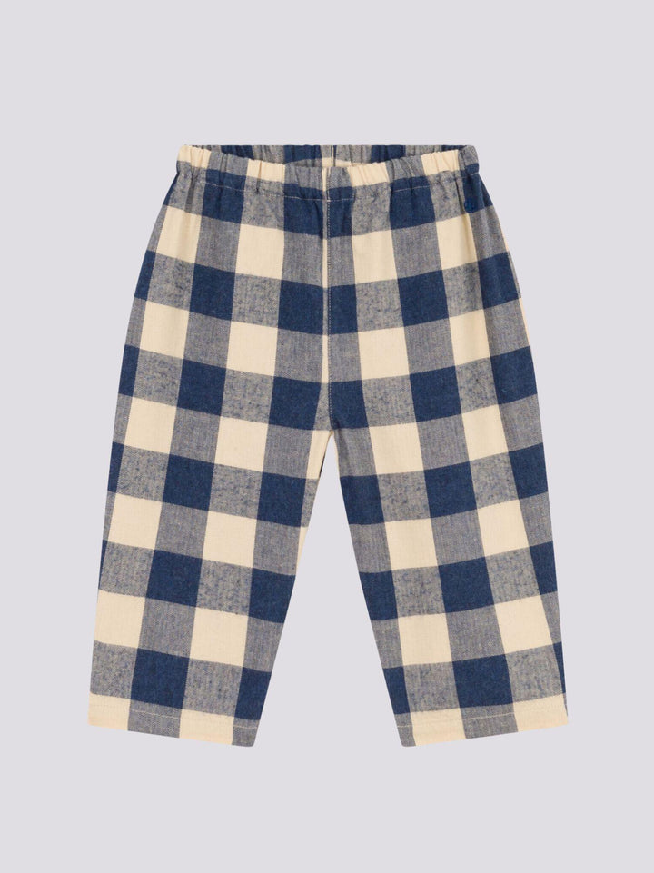 PANTALONI DI FLANELLA A SCACCHI A08Q6 02 PETIT BATEAU 