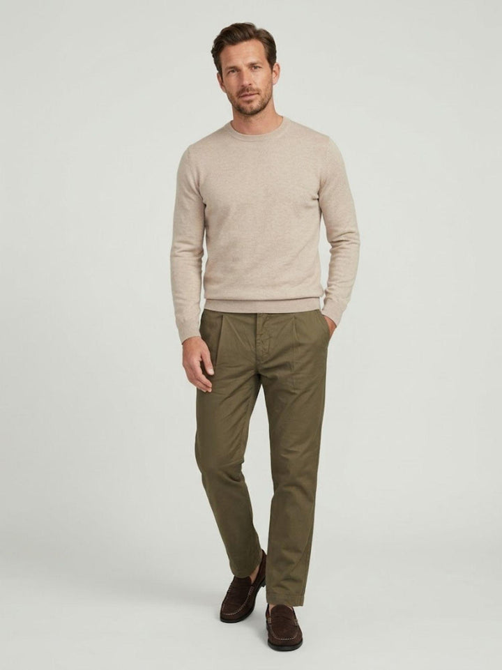 Pantalone chino in cotone verde salvia BU26S33PAPA1461TWILL 306 ANDREA MORANDO 
