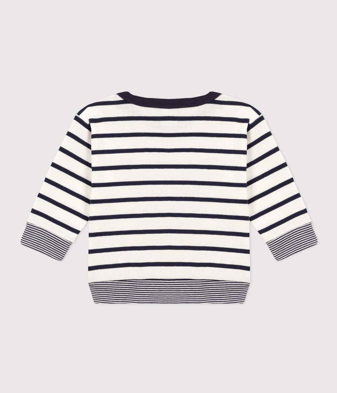 T-SHIRT A MANICA LUNGA IN COTONE A RIGHE PER BEBÈ A092L 01 PETIT BATEAU 