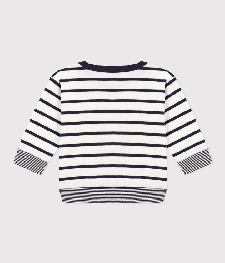 T-SHIRT A MANICA LUNGA IN COTONE A RIGHE PER BEBÈ A092L 01 PETIT BATEAU 