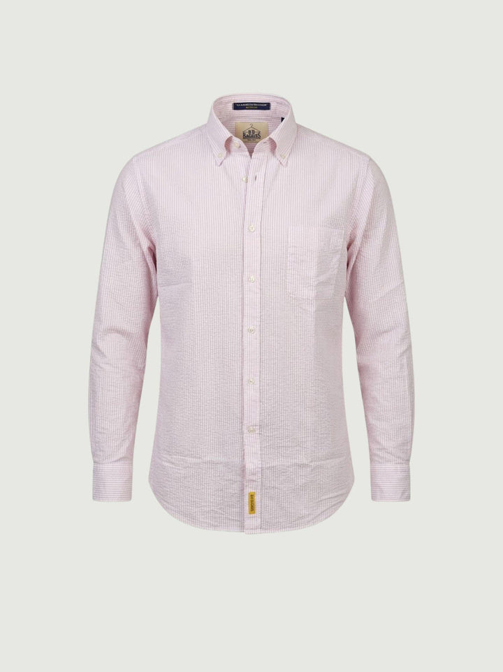 Camicia in cotone a righe bianche e rosa BRAD/SEB16S36 01 BAGGIES 