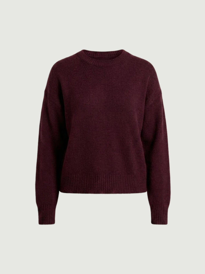 MAGLIA OVER 100% LANA BORDEAUX WL788 VINO ANDREA MORANDO 