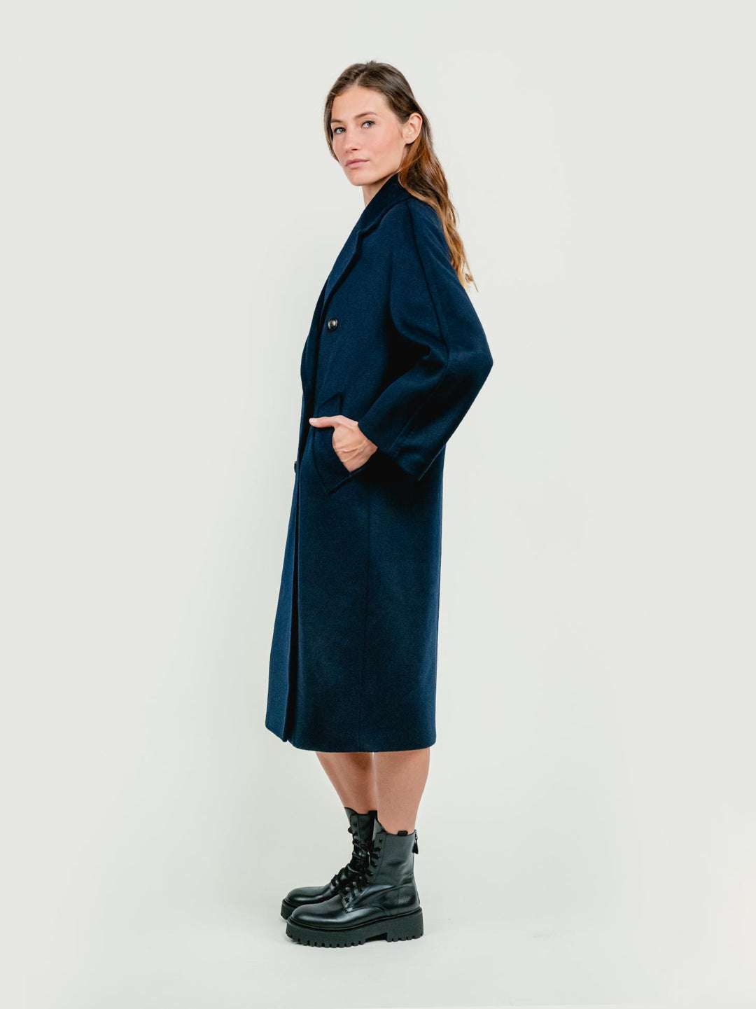 CAPPOTTO DOPPIOPETTO OVER BLU NAVY 97462QUI BLU ANDREA MORANDO 