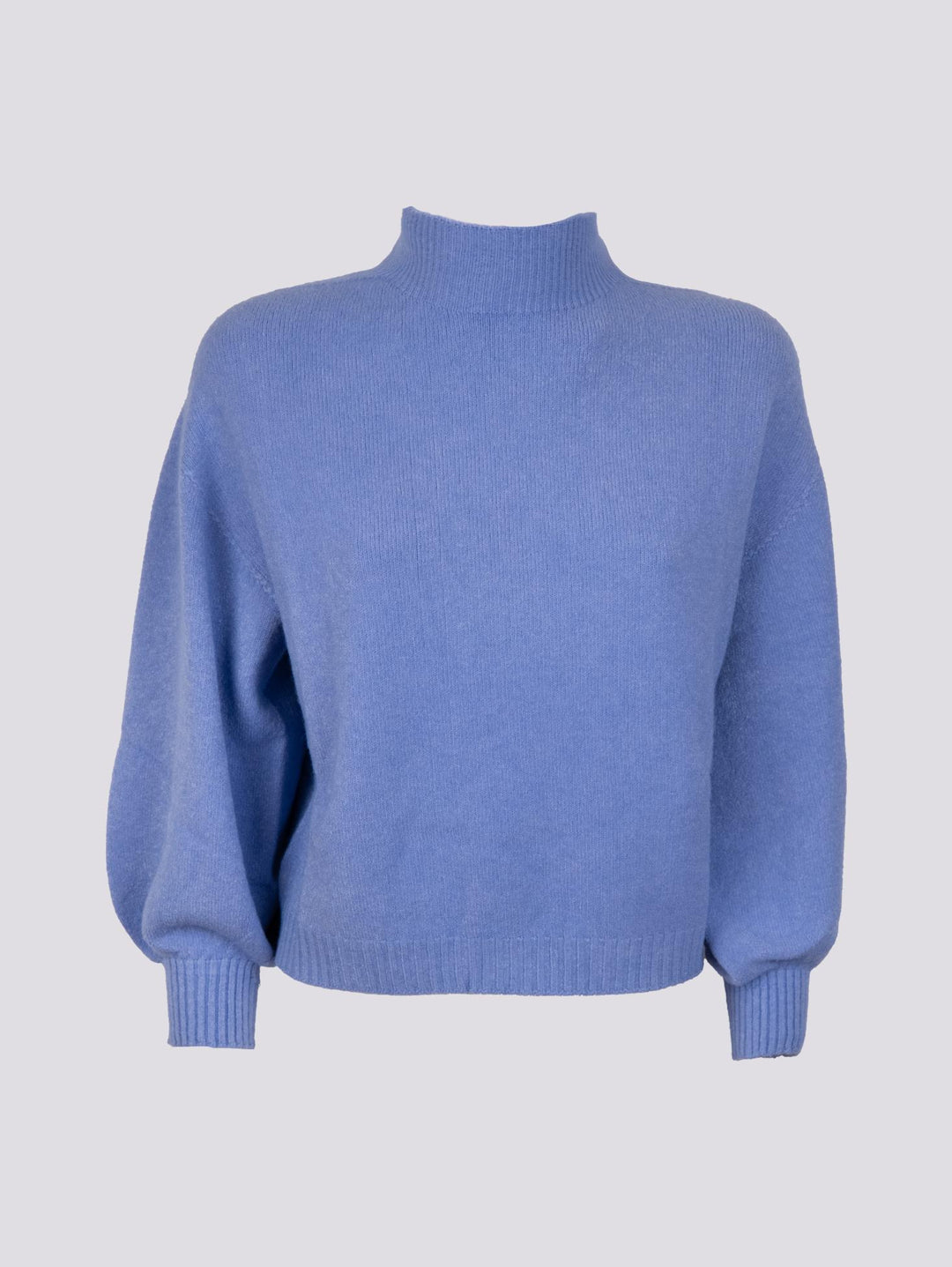 LUPETTO CON MANICA A PALLONCINO  IN MAGLIA AZZURRA 0570/125 8013 BIMOR 